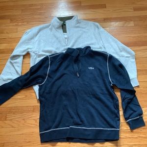 TWO 1/4 zip Orvis pull over shirts XL